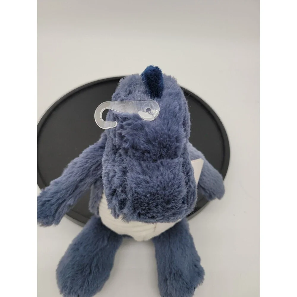Carters Just One You Blue Dinosaur White Ribbed Tummy Lovey Stuffed Animal New